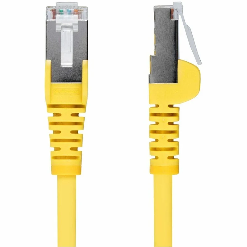 Câble Ethernet StarTech CAT6a jaune de 5 m, RJ45 anti-accrochage, 10 Gbit/s, PoE 100 W, S/FTP, LSZH, cuivre nu 27 AWG, 500 MHz, cordon réseau blindé NLYL-5F-CAT6A-PATCH