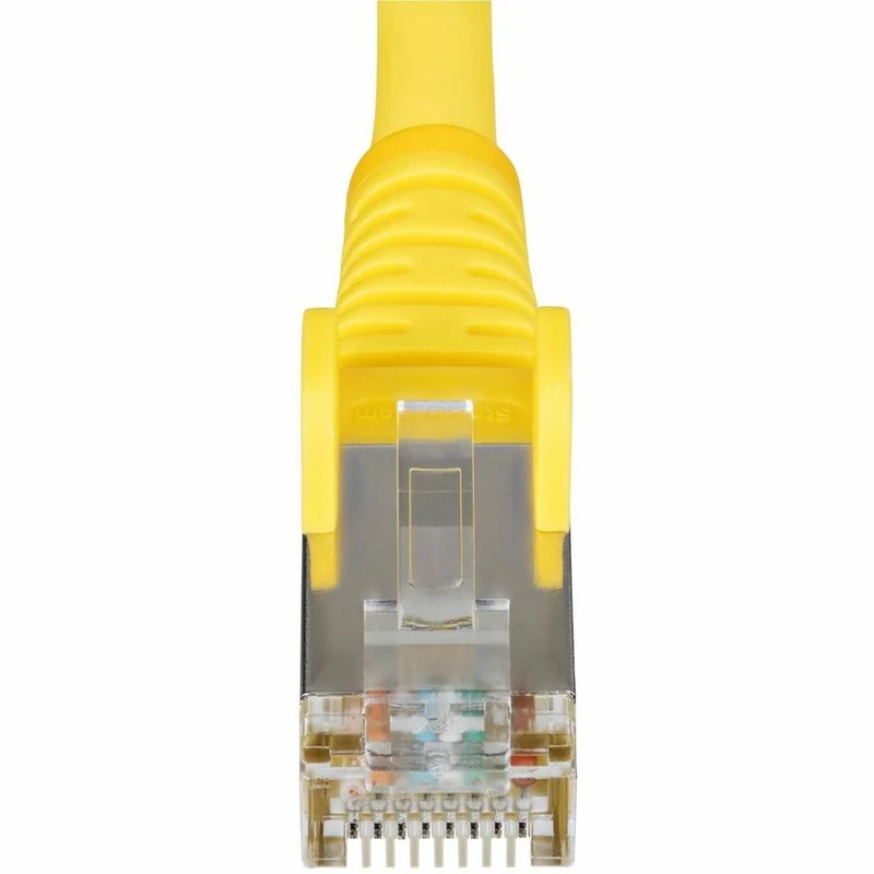 Câble Ethernet StarTech CAT6a jaune de 5 m, RJ45 anti-accrochage, 10 Gbit/s, PoE 100 W, S/FTP, LSZH, cuivre nu 27 AWG, 500 MHz, cordon réseau blindé NLYL-5F-CAT6A-PATCH