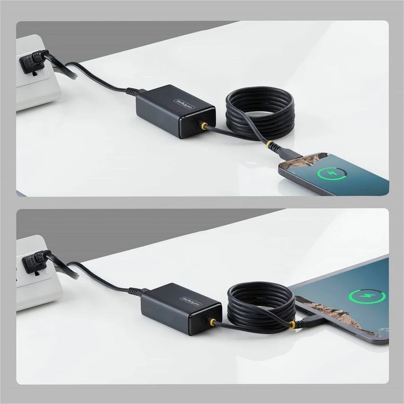 Chargeur pour ordinateur portable StarTech 65 W USB-C, câble USB-C intégré de 1.5 m (5 pi), adaptateur secteur pour Dell, XPS, HP ProBook, MacBook Pro 165LN-USB-C-CHARGER