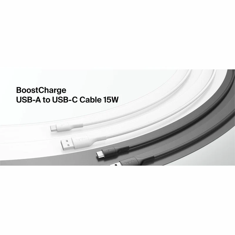 Câble Belkin USB-A vers USB-C 15 W, 1 m, blanc CAB021FQ1MWH