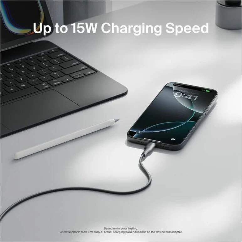 Câble Belkin USB-A vers USB-C 15 W, 1 m, noir CAB021FQ1MBK
