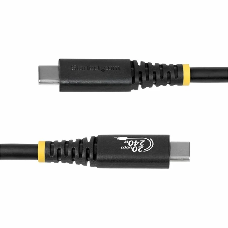 Câble USB 4 StarTech.com de 1.8 m (6 pi), 20 Gbit/s, certifié USB-IF, 240 W PD EPR, 4K 120 Hz DP 2.1, gaine TPE, noir (CC6FT20GUSB4TP)