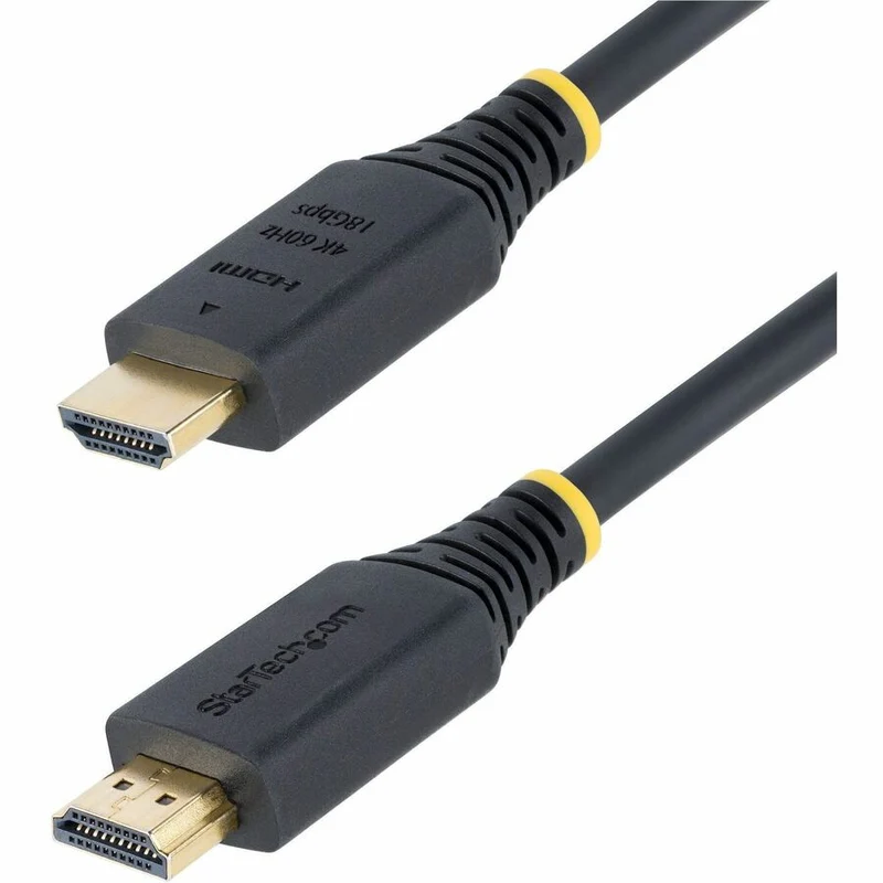 Câble HDMI haute vitesse certifié StarTech.com de 8 m (2.4 pi), 4K 60 Hz/1440p 144 Hz, 18 Gbit/s, cordon HDMI 2.0 UHD, gaine TPE HDMI2-CABLE-4K60-8F