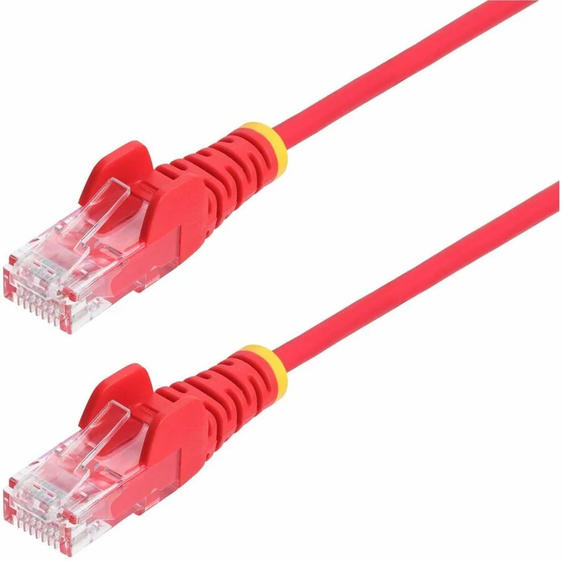 Câble Ethernet StarTech CAT6 fin rouge 23 cm (9 po), connecteur RJ45 fin et anti-accrochage, UTP, LSZH, cuivre nu 28 AWG, cordon de brassage réseau fin N6PAT9INRDS