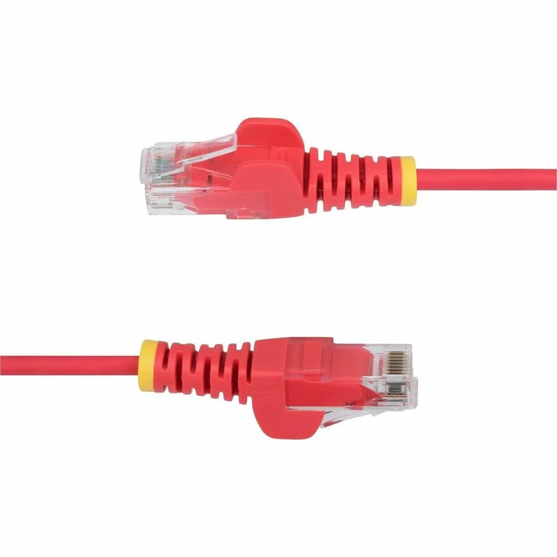 Câble Ethernet StarTech CAT6 fin rouge 23 cm (9 po), connecteur RJ45 fin et anti-accrochage, UTP, LSZH, cuivre nu 28 AWG, cordon de brassage réseau fin N6PAT9INRDS