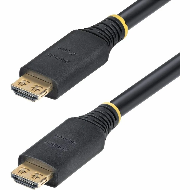 Câble HDMI actif haute vitesse StarTech.com de 15.2 m (50 pi) avec connecteurs à pression, 4K 60 Hz/1440p 144 Hz 18 Gbit/s, câble HDMI UHD, gaine en TPE HDMI2-CABLE-GRIP-50F