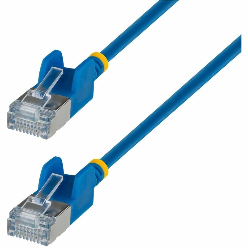 Câble Ethernet Cat6A ultra-mince bleu StarTech de 30 cm (1 pi), sans accrocs, FTP, fil de cuivre nu, cordon de brassage RJ45 fin 34 AWG N6APATSTP34BLS-1FT