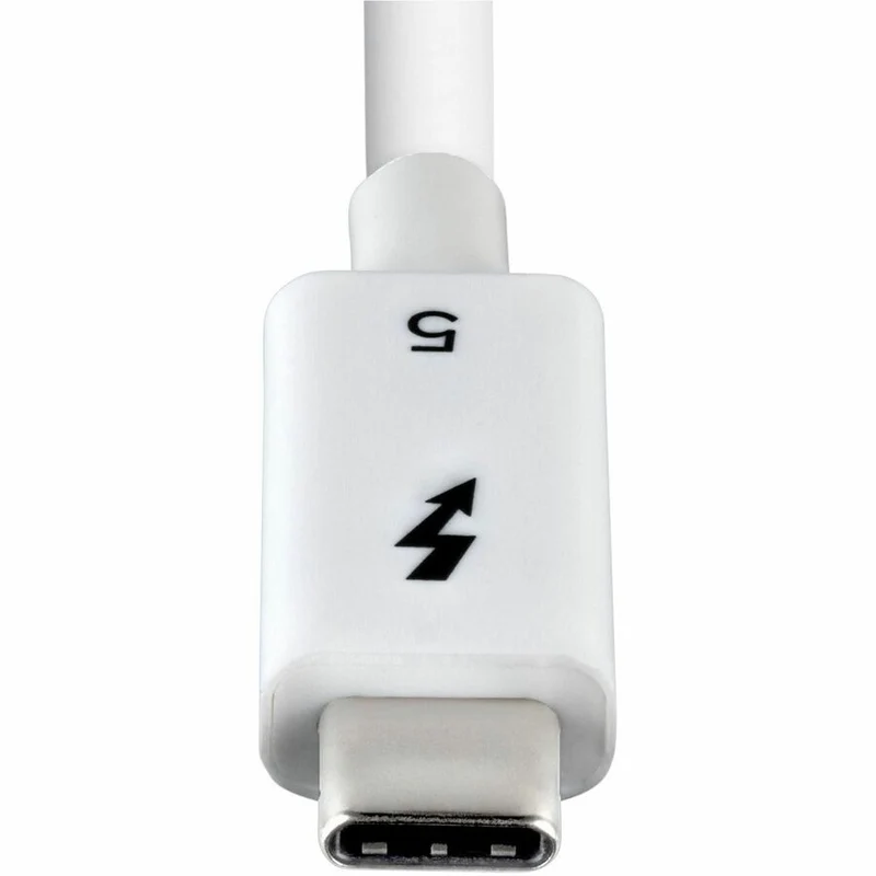 Câble Thunderbolt 5 StarTech.com de 50 cm (1.5 pi), 80 Gbit/s/120 Gbit/s, 240 W PD, 8K 60 Hz, certifié Thunderbolt - Blanc TBLT5MM50CM240WWH