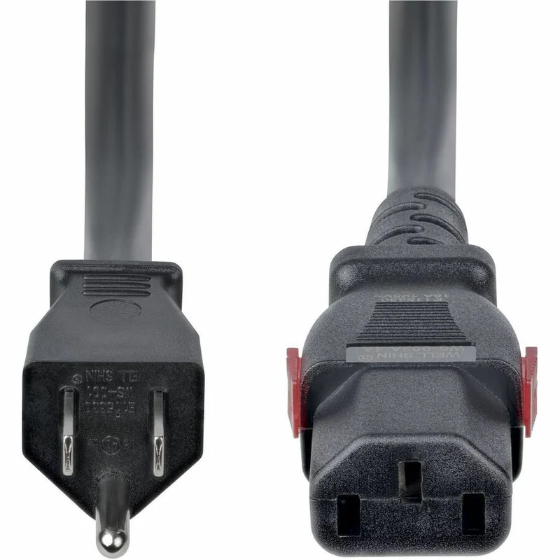 Câble d'alimentation robuste StarTech de 2 m (6.6 pi), NEMA 5-15P vers C13 verrouillable, 125 V 15 A, 14 AWG, câble d'alimentation secteur de remplacement, homologué UL, TAA 6FT-LC15A-POWERCORD