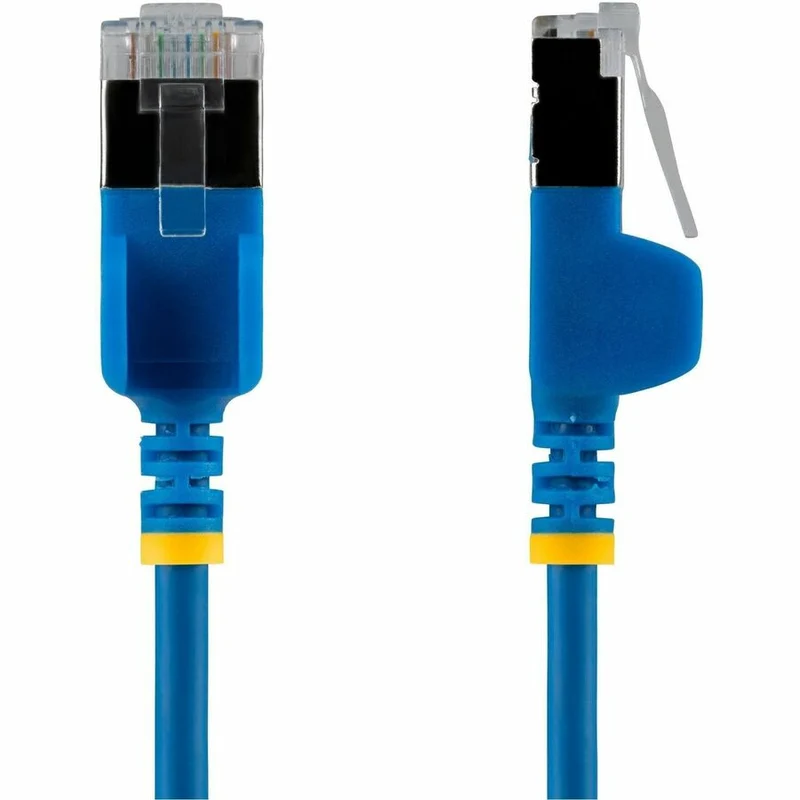 Câble Ethernet Cat6A ultra-mince bleu StarTech de 30 cm (2 pi), sans accrocs, FTP, fil de cuivre nu, cordon de brassage RJ45 fin 34 AWG N6APATSTP34BLS-2FT