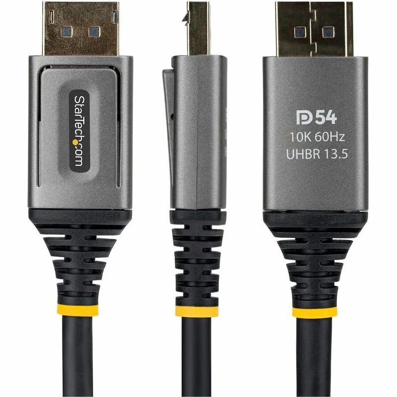 Câble DisplayPort 2.1 StarTech de 6 m, certifié VESA DP54, compatible 8K 60 Hz, 8K 144 Hz/4K 240 Hz avec DSC 1.2a, cordon pour moniteur DP 2.1 DP21V-6F-DP54-CABLE