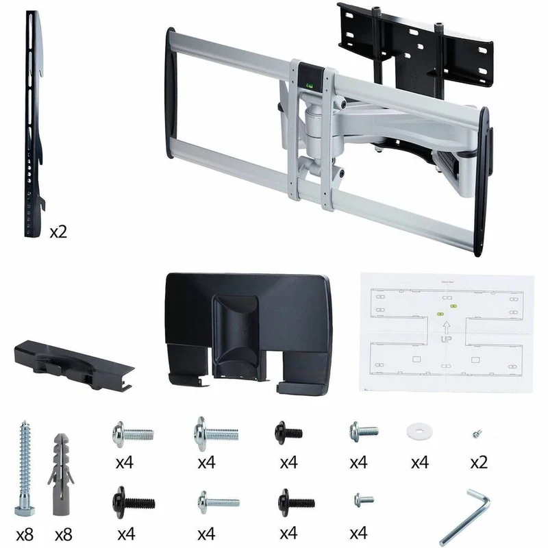 Support mural articulé robuste StarTech pour téléviseurs jusqu'à 100 pouces et 85 kg (187.4 lb), VESA, support discret, TAA 100AP1-TV-WALL-MOUNT