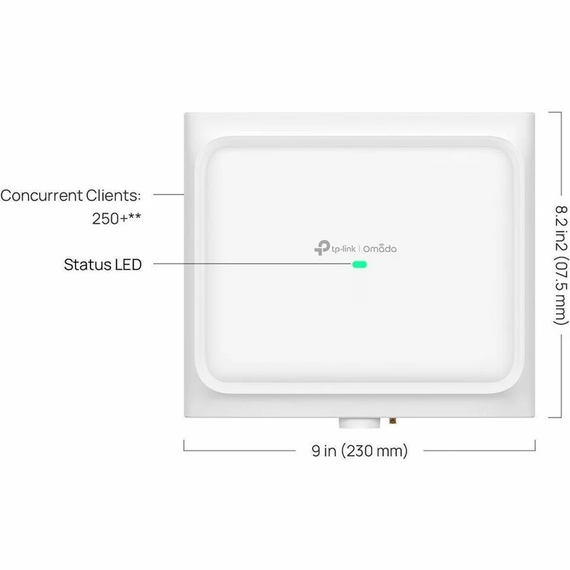Point d'accès sans fil double bande Wi-Fi 6 IEEE 802.11 a/b/g/n/ac/ax/k/v/r 3 Gbit/s - Intérieur/Extérieur TP-Link EAP650 D30-OUTDOOR