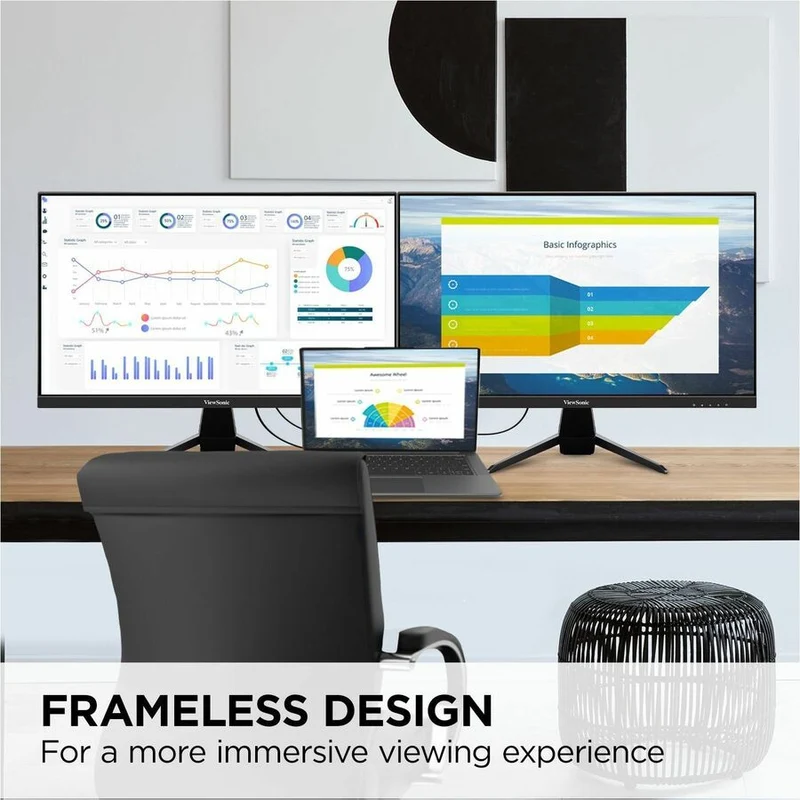 Moniteur LED Full HD ViewSonic VX2467U 24 pouces - Format 16:9 - Noir VX2467U