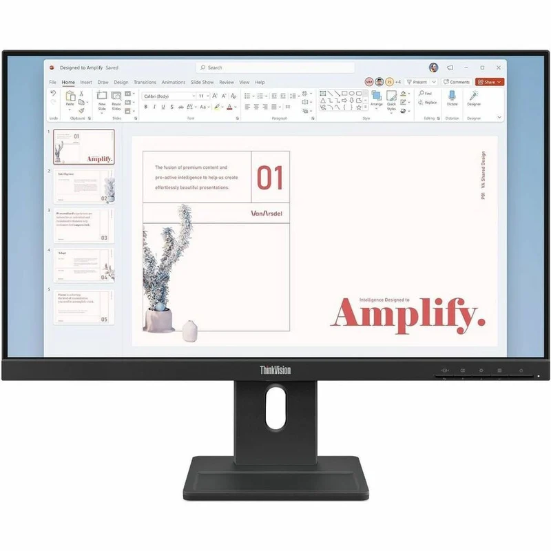 Moniteur LED Full HD Lenovo ThinkVision E24-40 24 pouces - Format 16:9 - Noir corbeau 64BAMAT1US