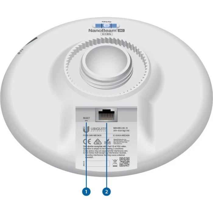Ubiquiti NanoBeam ac NBE-2AC-13 Pont sans fil IEEE 802.11ac 330 Mbit/s NBE-2AC-13 Boîte ouverte