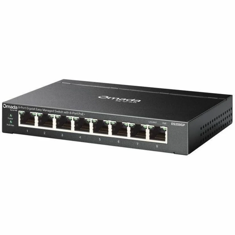 Commutateur Omada ES208GP 8 ports Gigabit facile à gérer avec 8 ports PoE+