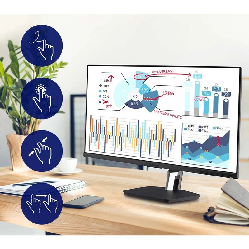 Moniteur tactile LCD ViewSonic ViewBoard ID2455 de 24 pouces (40,6 cm) - Format 16:9 - Temps de réponse : 6 ms (ID2455)