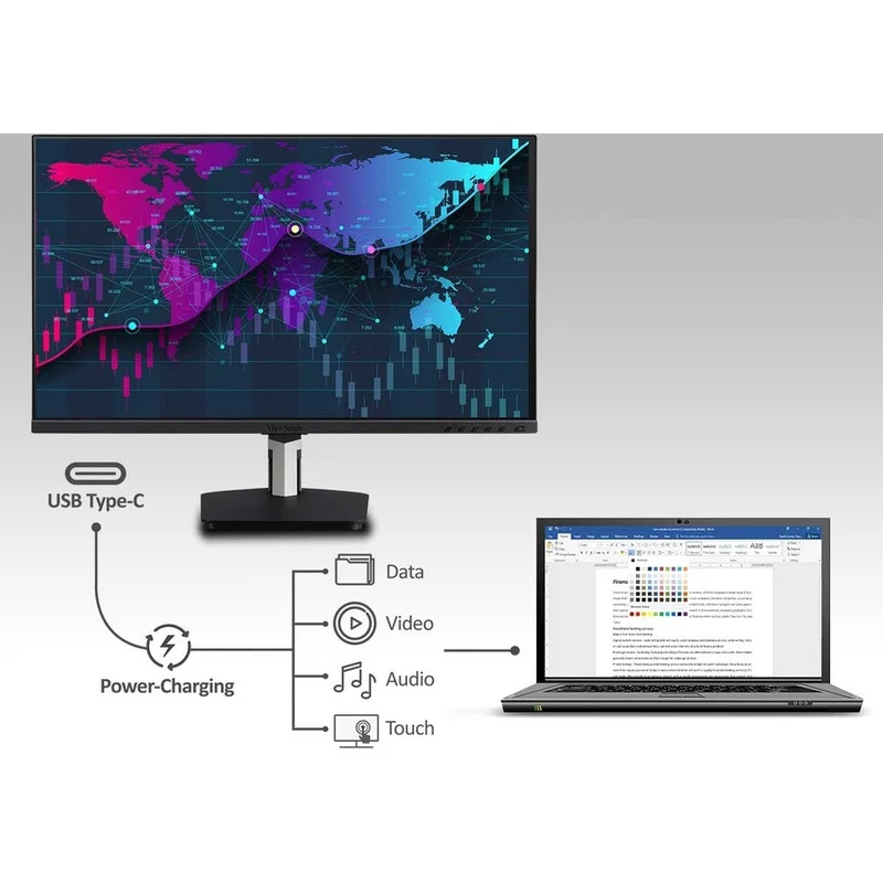 Moniteur tactile LCD ViewSonic ViewBoard ID2455 de 24 pouces (40,6 cm) - Format 16:9 - Temps de réponse : 6 ms (ID2455)
