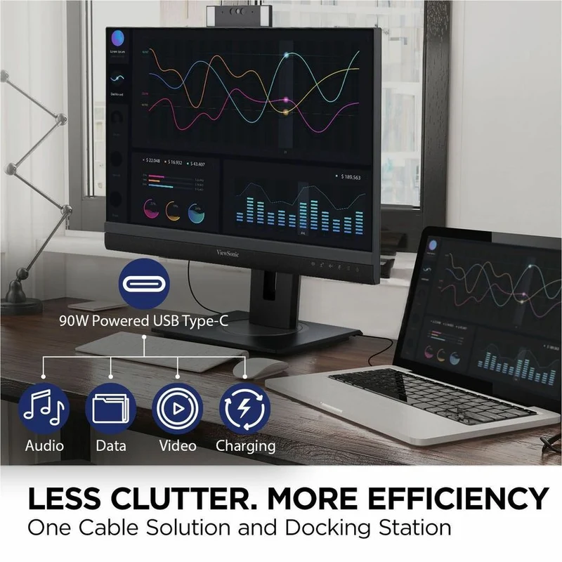 Moniteur LED ViewSonic VG2757V-2K 27" avec webcam WQHD - Format 16:9 - Noir VG2757V-2K