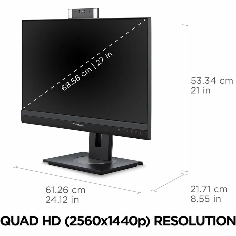 Moniteur LED ViewSonic VG2757V-2K 27" avec webcam WQHD - Format 16:9 - Noir VG2757V-2K