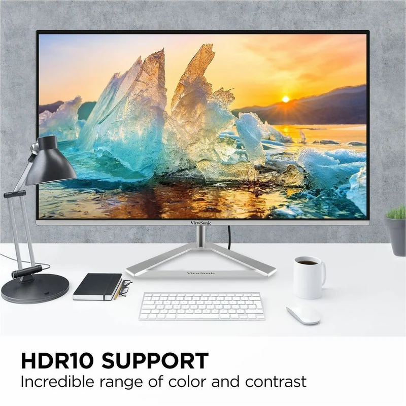 Moniteur LCD ViewSonic VX2776-4K-MHDU 27 pouces (68,6 cm) 4K UHD - Format 16:9 - Argent