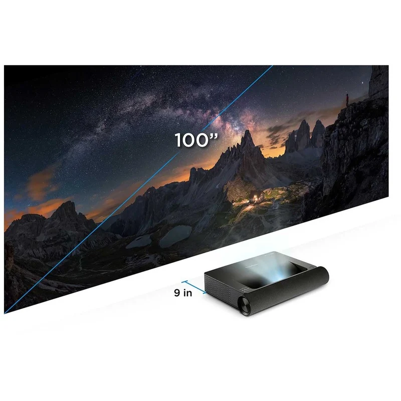 Projecteur laser 4K UHD à ultra-courte focale ViewSonic X2000B-4K avec 2000 lumens, connectivité Wi-Fi, couleurs cinématographiques et compatibilité avec les pistes audio Dolby et DTS pour home cinéma X2000B-4K