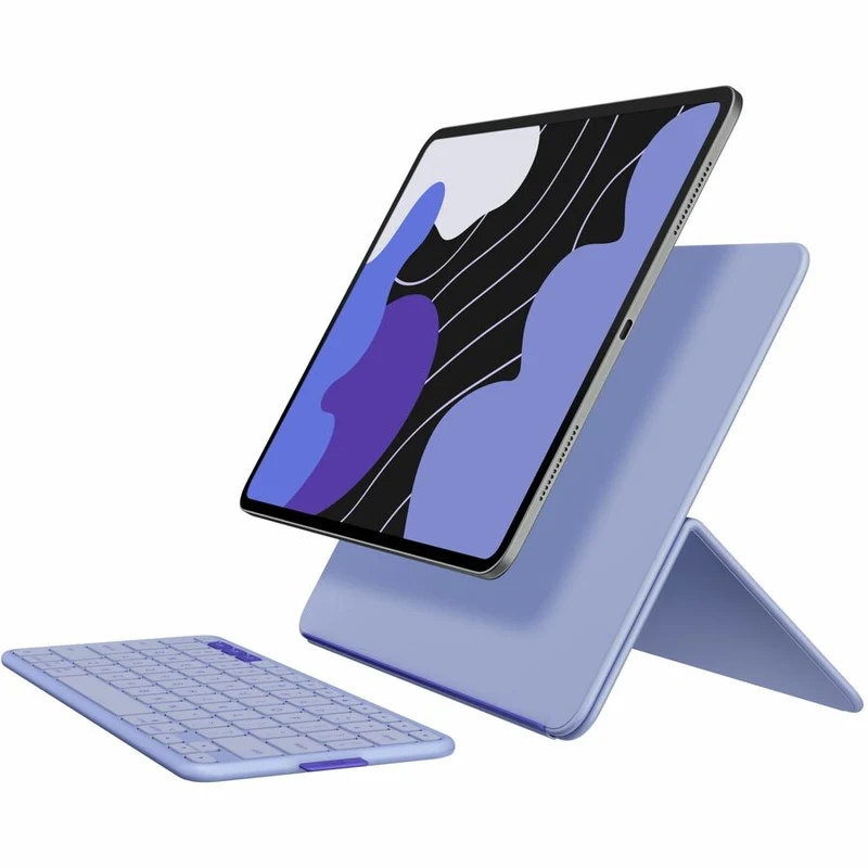 Étui-clavier/étui à rabat Logitech pour tablette Apple iPad Pro 11 (2024), iPad Air 11 (2024), iPad Air (5e génération) - Clavier anglais - Lilas 920-013839