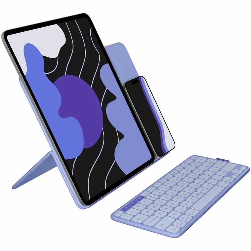 Étui-clavier/étui à rabat Logitech pour tablette Apple iPad Pro 11 (2024), iPad Air 11 (2024), iPad Air (5e génération) - Clavier anglais - Lilas 920-013839