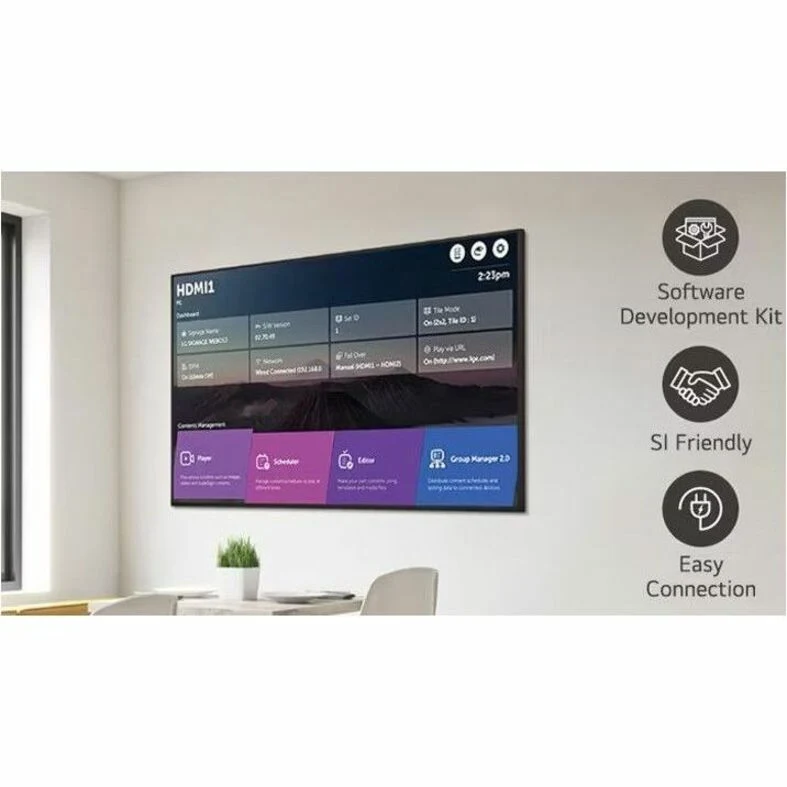 Panneau d'affichage ultra-mince LG 43" UHD avec webOS 6.0 et sécurité avancée 43UH5N-M