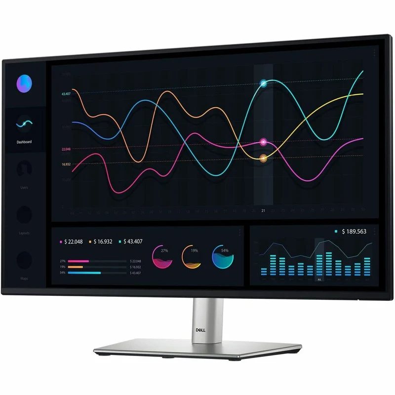 Moniteur LED Full HD Dell P2725H 27 pouces - Format 16:9 - Noir et argent