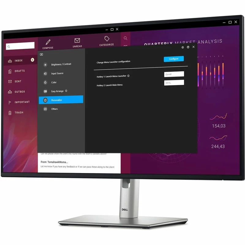 Moniteur LED Full HD Dell P2725H 27 pouces - Format 16:9 - Noir et argent