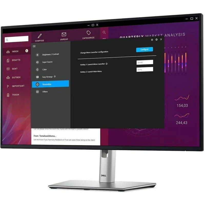 Moniteur LED Full HD Dell P2725HE 27 pouces - Format 16:9 - Noir et gris