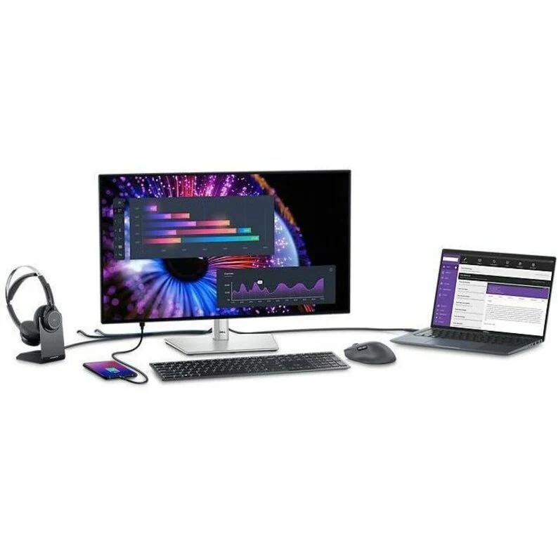 Moniteur LED Dell UltraSharp U2724DE 27" WQHD - Format 16:9 - Noir et argent - DELL-U2724DE