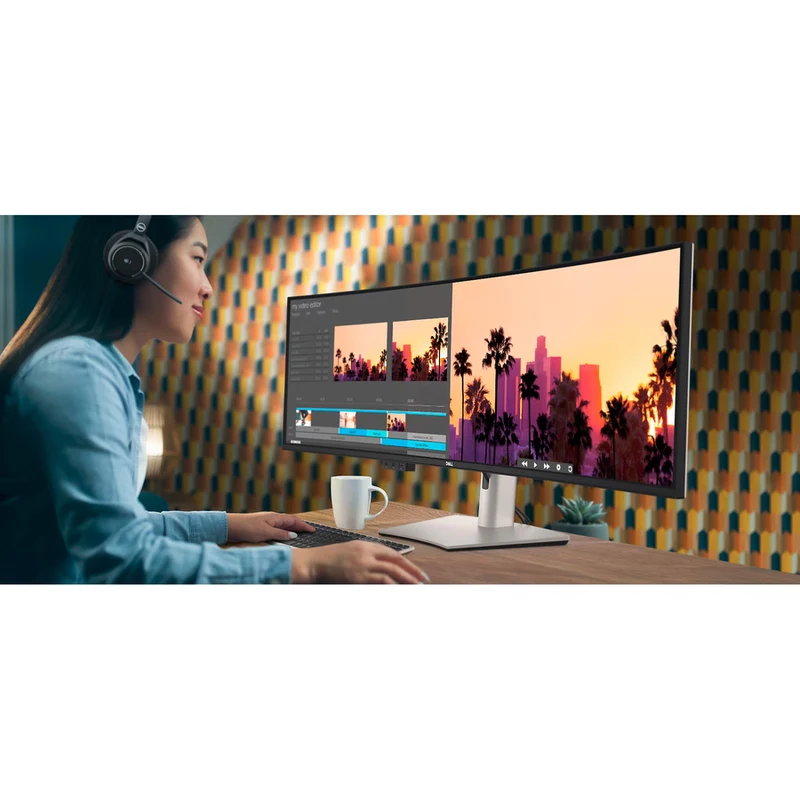Moniteur LCD incurvé Dell UltraSharp U4924DW 49" (4924 cm) double résolution Quad HD (DQHD) - Format 32:9