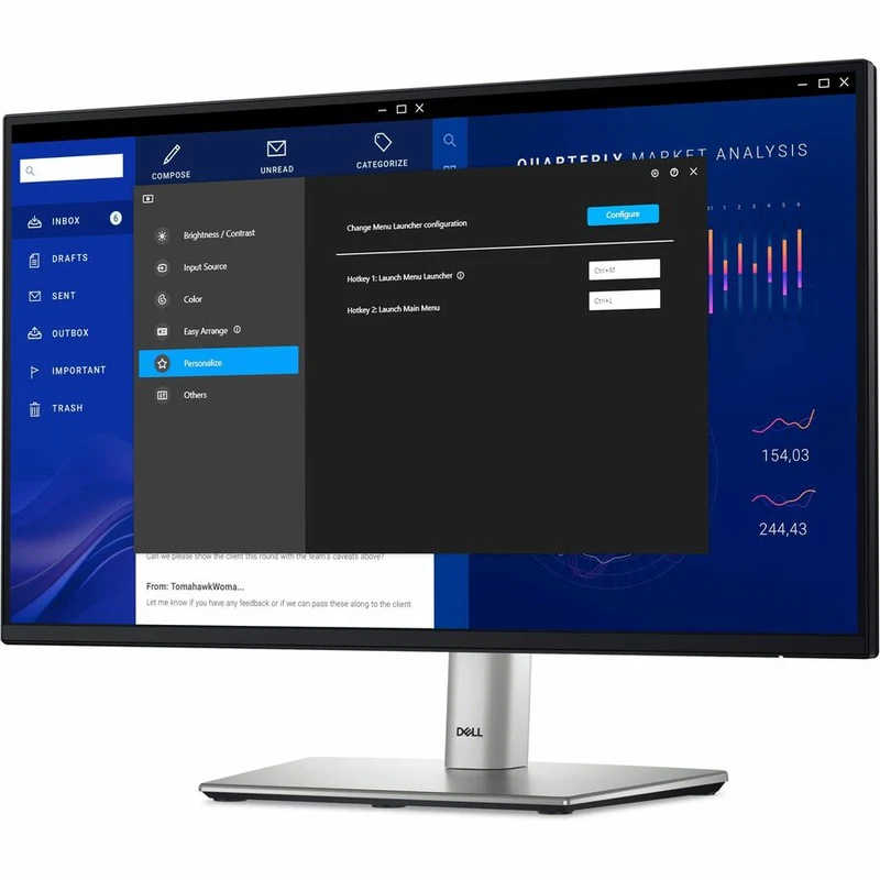 Moniteur LED Full HD Dell P2225H 22 pouces - Format 16:9 - Noir et argent