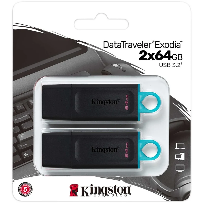 Kingston DataTraveler Exodia Clé USB 64 (Gen 3.2) 1 Go DTX/64 Go-2P