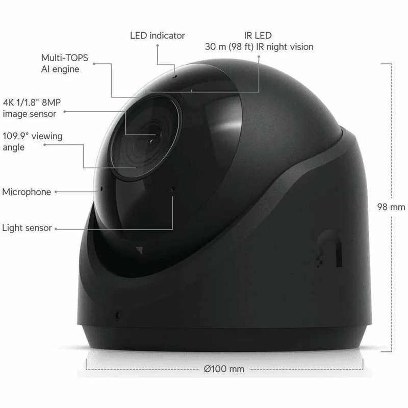 Caméras vidéo Ubiquiti UniFi UVC-G6-TURRET-B