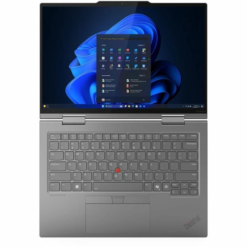 Ordinateur portable convertible 2 en 1 Lenovo ThinkPad X1 Gen 10 Aura Edition 21Q000D5CA, écran tactile 14 pouces - WUXGA - 60 Hz - Intel Core Ultra 5 2e génération 225U - Plateforme Intel Evo - 16 Go - SSD 512 Go - Clavier français canadien - Gris 21Q000D5CA