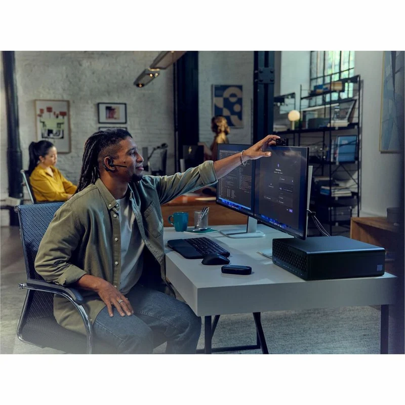 Ordinateur de bureau HP EliteDesk 8 G1i - Intel Core Ultra 9 285 - Technologie vPro - 64 Go - SSD 1 To - Compact - Jack Black BH9E9UT#ABC