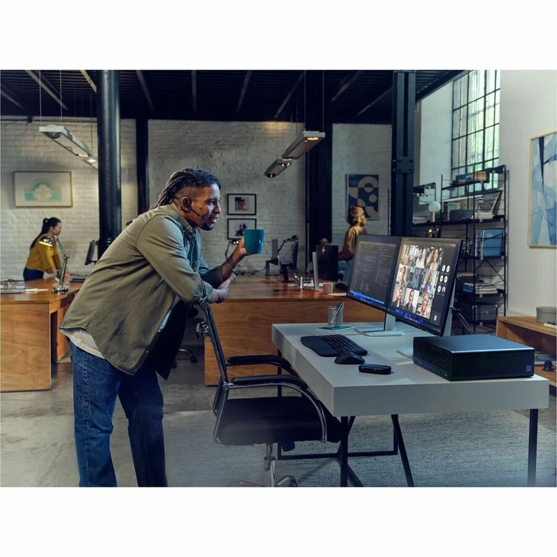 Ordinateur de bureau HP EliteDesk 8 G1i - Intel Core Ultra 9 285 - Technologie vPro - 64 Go - SSD 1 To - Compact - Jack Black BH9E9UT#ABC