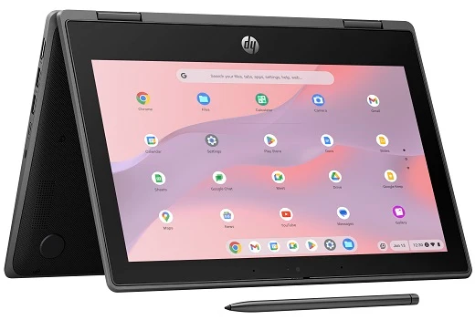 Chromebook HP Fortis G1i 11.6" avec écran tactile - HD - Intel N150 - 4 Go - 32 Go de mémoire flash - Clavier anglais - Smart Buy B69SJUT#ABA