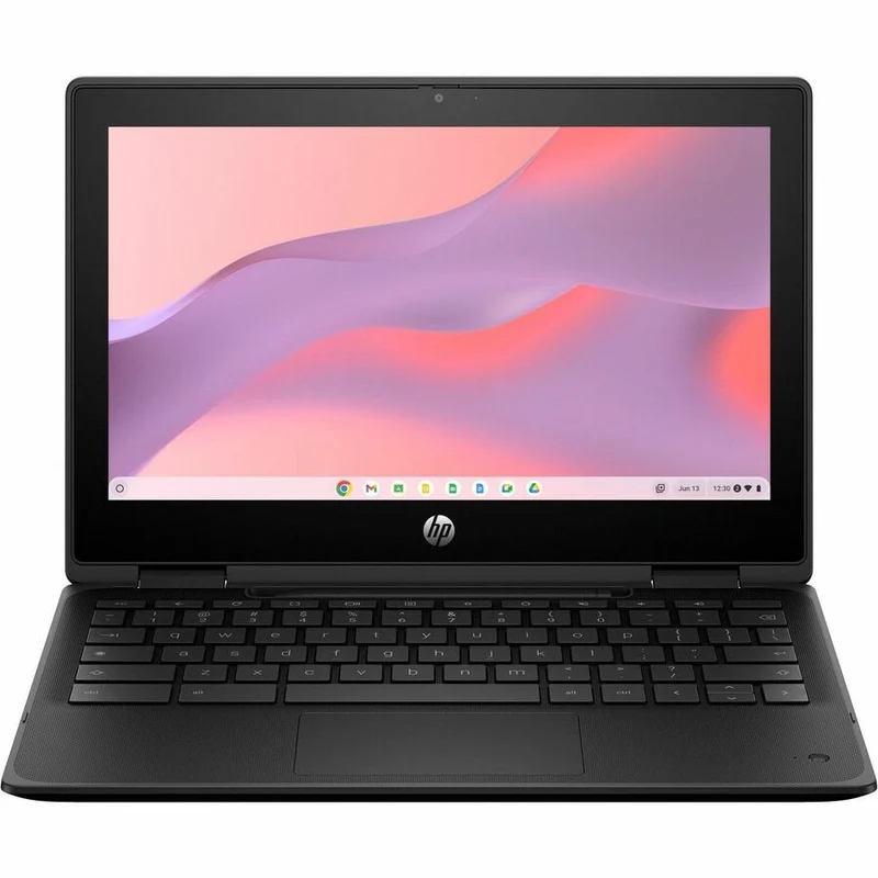Chromebook convertible 2 en 1 HP Fortis Flip G1m 11.6" (écran tactile) - HD - Octa-core (ARM Cortex A76 + Cortex A55) - 64 Go de mémoire flash - Clavier anglais - Noir de jais - Smart Buy B61BLUT#ABA