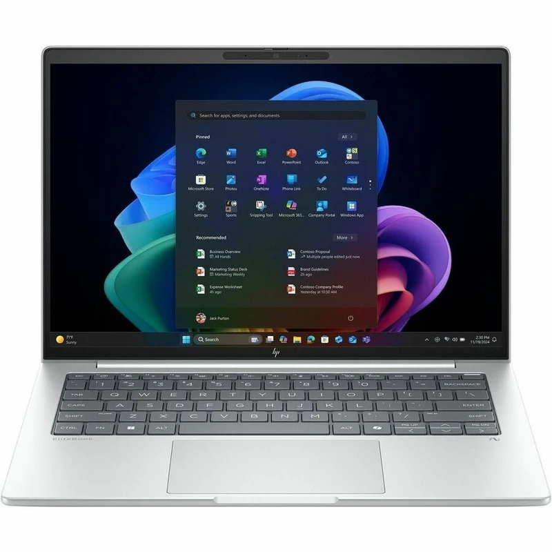 Ordinateur portable HP EliteBook 8 G1i 14" à écran tactile - WUXGA - 60 Hz - Processeur Intel Core Ultra 7 268V - Technologie vPro - 32 Go - SSD 512 Go - Clavier anglais et français - Aluminium argent glacier BG6L8UT#ABL