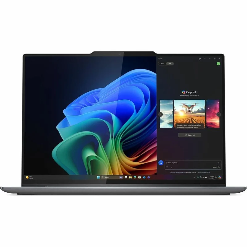 Ordinateur portable Lenovo ThinkPad X9-14 Gen 1 Aura Edition 21QA0001US, écran tactile 14 pouces Copilot+ - 2.8K - 120 Hz - Processeur Intel Core Ultra 5 226V - Plateforme Intel Evo - 16 Go - SSD 512 Go - Clavier anglais - Gris 21QA0001US