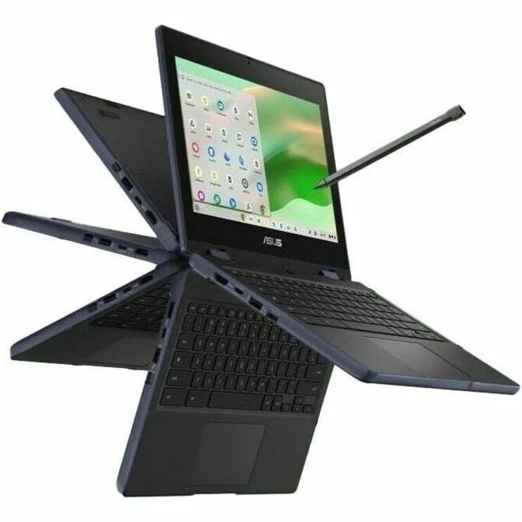 Asus Chromebook CR11 Flip CR1104F CR1104FTA-CN1864T-CA Chromebook 2 en 1 robuste et convertible avec écran tactile 11.6 pouces - HD - Intel N-Series N150 - 8 Go - 64 Go de mémoire flash - Gris minéral CR1104FTA-CN1864T-CA
