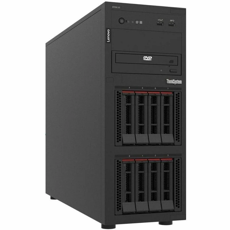 Serveur Tour Lenovo ThinkSystem ST250 V3 7DCEA01RNA - 1 x Intel Xeon E-2434 3.40 GHz - 16 Go RAM - Contrôleur Serial ATA/600 7DCEA01RNA
