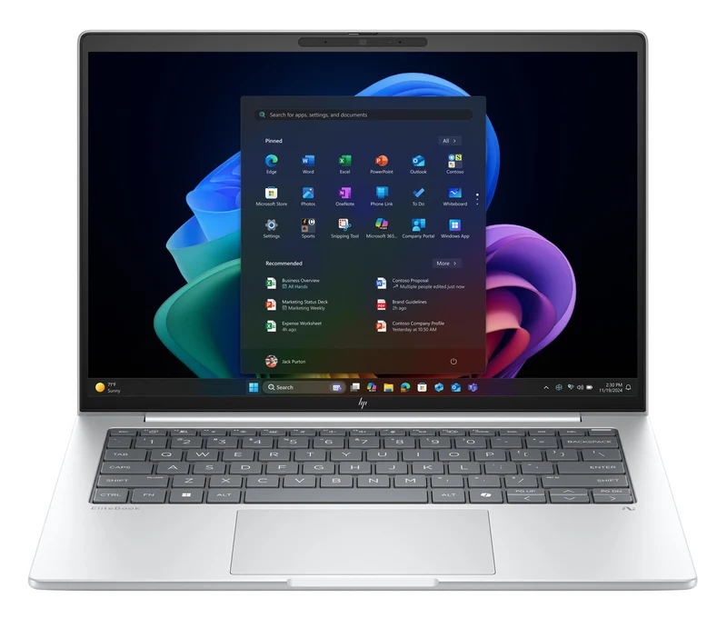 Ordinateur portable HP EliteBook 8 G1a 14" Copilot+ avec écran tactile - WUXGA - AMD Ryzen AI 7 350 - 32 Go - SSD 1 To - Clavier anglais/français - Argent glacier BL8K6UT#ABL