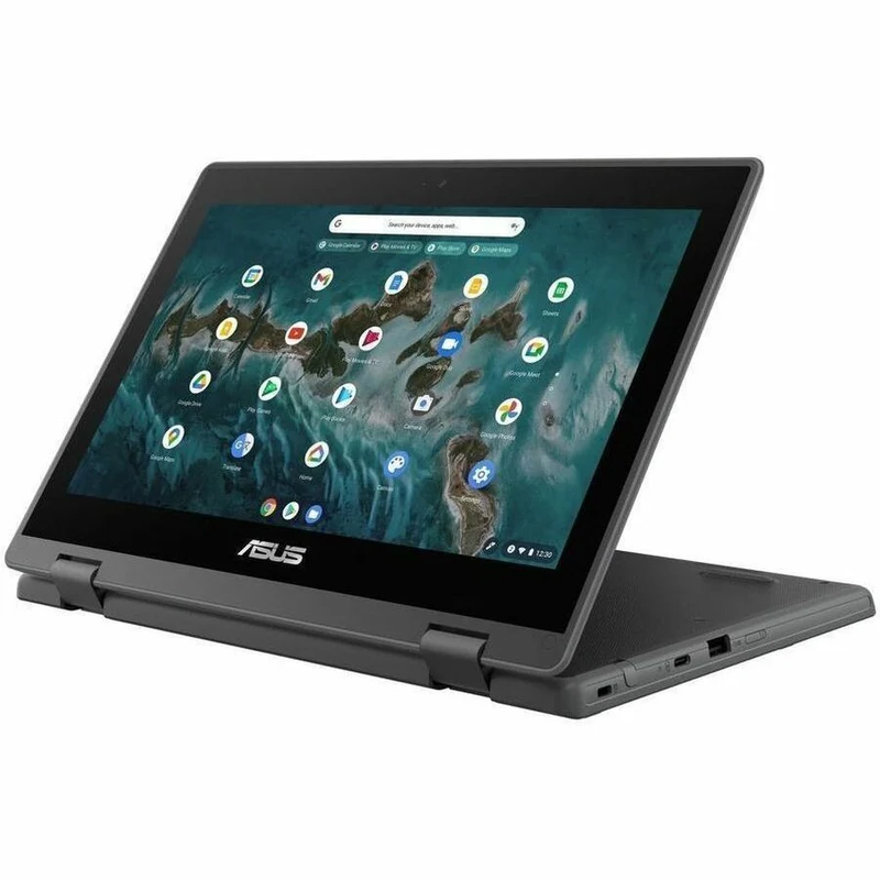 Asus Chromebook Flip CR1 CR1100 CR1100FKA-QC1-CB Chromebook 11.6 en 2 robuste et convertible avec écran tactile 1 pouces - HD - Intel Celeron N4500 - 4 Go - 32 Go de mémoire flash - Gris foncé CR1100FKA-QC1-CB