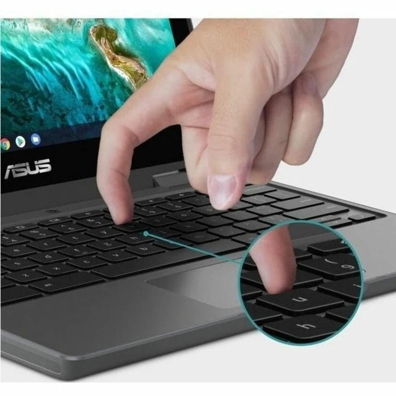 Asus Chromebook Flip CR1 CR1100 CR1100FKA-QC1-CB Chromebook 11.6 en 2 robuste et convertible avec écran tactile 1 pouces - HD - Intel Celeron N4500 - 4 Go - 32 Go de mémoire flash - Gris foncé CR1100FKA-QC1-CB